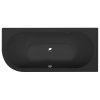 Polysan VIVA R 175 x 80 x 47 cm asymetrická vana pravá černá mat 78119.21
