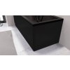 Polysan CLEO 180 x 80 x 48 cm obdélníková vana černá mat 95611.21