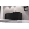 Polysan CLEO 180 x 80 x 48 cm obdélníková vana černá mat 95611.21