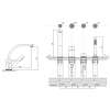 33498 4 otvorova vanova baterie decco chrom s prislusenstvim