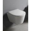 Sapho AVVA závěsná WC mísa s bidet. sprškou, Rimless, 35,5x53 cm, bílá 100312