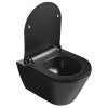 Sapho AVVA WC Slim sedátko s pomalým zavíráním, černá 100787-110