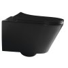 Sapho AVVA závěsná WC mísa Rimless, 35,5x53 cm, černá mat 100314-110