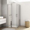SanSwiss DIVERA 100 cm rohový vstup - aluchrom/sklo bílé linky D22DE2B10115088