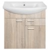 Aqualine ZOJA umyvadlová skříňka 71,5x74x34  cm dub platin 51175