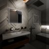 Nimco 13000 LED zrcadlo podsvícené 70 x 70 cm bez senzoru černá ZPC 13077-90