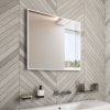 Nimco 13000 LED zrcadlo podsvícené 70 x 70 cm bez senzoru černá ZPC 13077-90