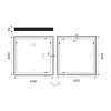 Nimco 13000 LED zrcadlo podsvícené 60 x 60 cm bez senzoru černá ZPC 13066-90