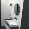 Nimco 28000 LED zrcadlo kulaté podsvícené 60 x 60 cm bez senzoru černá ZPC 28000R-90