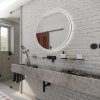Nimco 28000 LED zrcadlo kulaté podsvícené 80 x 80 cm s dotykovým senzorem černá ZPC 28002RV-90