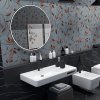 Nimco 28000 LED zrcadlo kulaté podsvícené 80 x 80 cm s dotykovým senzorem černá ZPC 28002RV-90