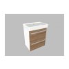 Krajcar K PRO S Thin koupelnová skříňka s umyvadlem 55 x 65 x 38 cm bílá 2KPT55