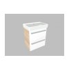 Krajcar K PRO S Thin koupelnová skříňka s umyvadlem 55 x 65 x 38 cm bílá 2KPT55