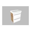 Krajcar K PRO S Thin koupelnová skříňka s umyvadlem 55 x 65 x 38 cm bílá 2KPT55