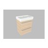 Krajcar K PRO S Thin koupelnová skříňka s umyvadlem 55 x 65 x 38 cm bílá 2KPT55