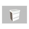Krajcar K PRO S Thin koupelnová skříňka s umyvadlem 55 x 65 x 38 cm bílá 2KPT55