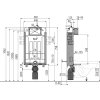 Alcaplast AM115/1000 Renovmodul komplet k zazdění se závěsným WC Creavit FREE FE322 Rim-Off + bidet 2v1