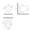 Bruckner Walter závěsná WC mísa Rimless 37 x 52,5 cm bílá 201.502.0