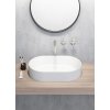 GSI KUBE X keramické umyvadlo na desku 60 x 37 cm oválné bez přepadu Extra Glaze bílá 945811