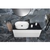 GSI KUBE X keramické umyvadlo na desku 60 x 37 cm oválné bez přepadu Extra Glaze bílá 945811