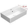 GSI KUBE X keramické umyvadlo 60 x 37 cm s přepadem Extra Glaze bílá 9454111
