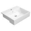 GSI KUBE X keramické umyvadlo polozápustné 55 x 47 cm s přepadem Extra Glaze bílá 9434111