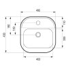 11375 umyvadlo stampo 495 x 43 x 175 cm zapustne