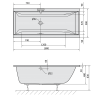 Polysan CLEO obdélníková vana 180 x 90 x 48 cm bílá mat 13111.11