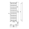 Bruckner Albrecht otopné těleso 400 x 1250 mm středové připojení bílá 600.112.4