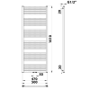 Bruckner Grunt otopné těleso rovné 500 x 1610 mm středové připojenÍ černá mat 600.123.6