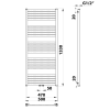 Bruckner Grunt otopné těleso rovné 500 x 1330 mm středové připojení černá mat 600.122.6