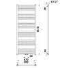 Bruckner Grunt otopné těleso rovné 500 x 1610 mm středové připojení bílá 600.123.4