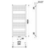 Bruckner Grunt otopné těleso rovné 500 x 1050 mm středové připojení bílá 600.121.4