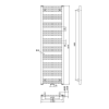 Bruckner Albrecht otopné těleso 500 x 1570 mm středové připojení černá mat 600.115.6
