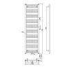 Bruckner Albrecht otopné těleso 400 x 1570 mm středové připojení černá mat 600.113.6