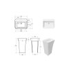 14024 volne stojici umyvadlo assos s line blackwhite