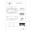 26020 volne stojici vana avita a line bila sifon s napoustenim prepadem