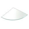 Sapho koupelnová police rohová čtvrtkruh 200 x 200 x 8 mm čiré sklo 23487