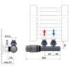 Bruckner Wicher připojovací sada ventilů termostatická pro středové připojení 50 mm černá 600.311.6