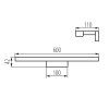 Sapho Kanlux Asten LED osvětlení zrcadla 12W 60 cm chrom 26681
