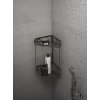 Gedy Smart dvoupatrová rohová police 20 x 32,5 x 15,1 cm černá 2482-14