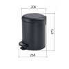 Gedy Potty odpadkový koš 5l Soft Close černá 330914