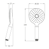 Sapho ruční sprcha 120 mm masážní otočná 3 funkce chrom 1204-32