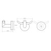 24873 vesacek dvojity magneticky 85 55 70 mm chrom