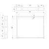 Sapho Podpěrná konzole 350 x 280 x 40 mm lakovaná ocel černá mat 1ks 30375