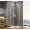 Bruckner Borg čtvrtkruhová sprchová zástěna 900 x 900 x 1950 mm R550 čiré sklo 751.090.1