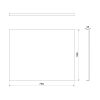 Polysan PLAIN panel boční 75 x 59 cm černá mat 72687.21