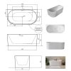26831 volne stojici vana leya cernabila sifon se sterbinovym prepadem
