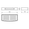 Gedy SMART police do sprchy 300 x 45 x 128 mm zlato mat 241788