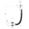 Polysan MARBLE vanová souprava bovden délka 800 mm černá mat 11042.21